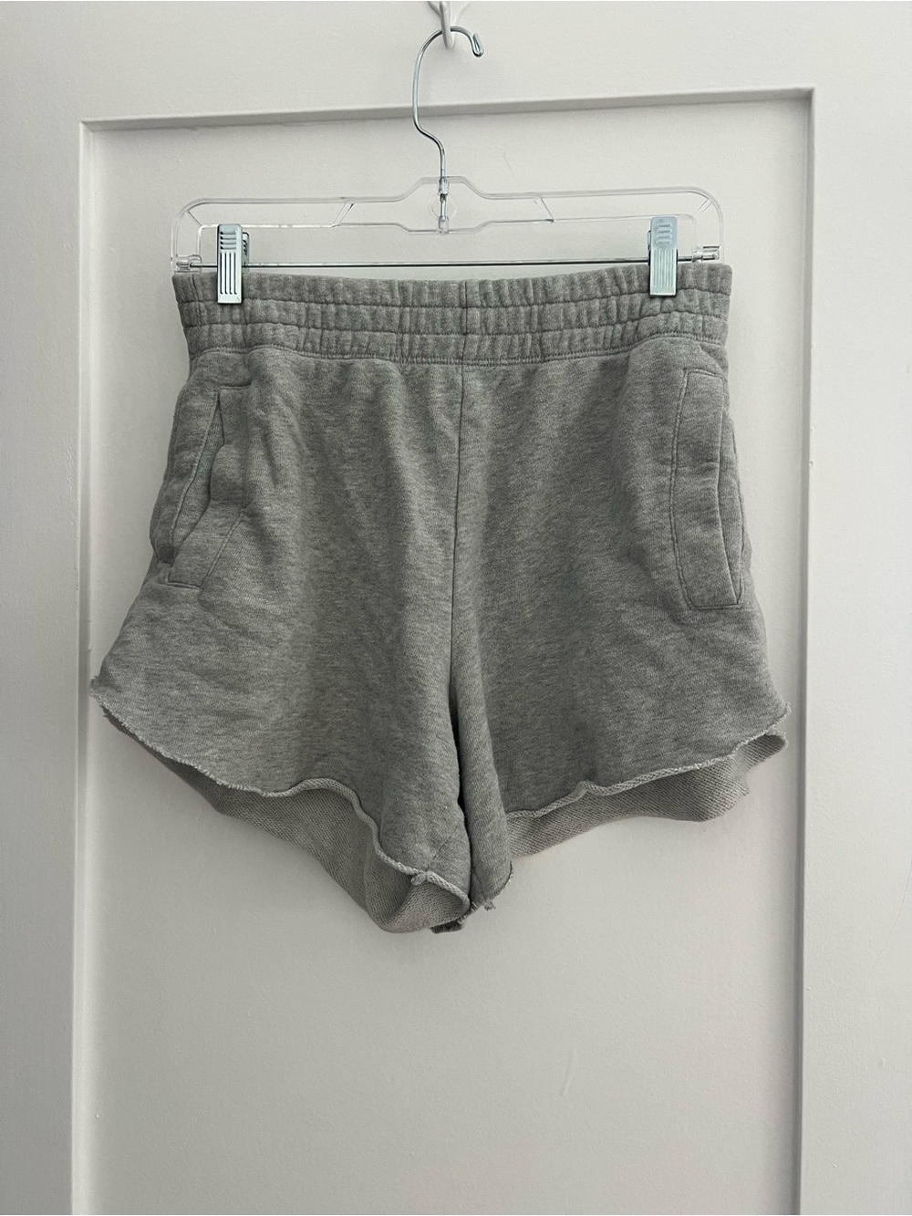 aerie Grey Athletic Sweatshorts - Elastic Waist, Pockets